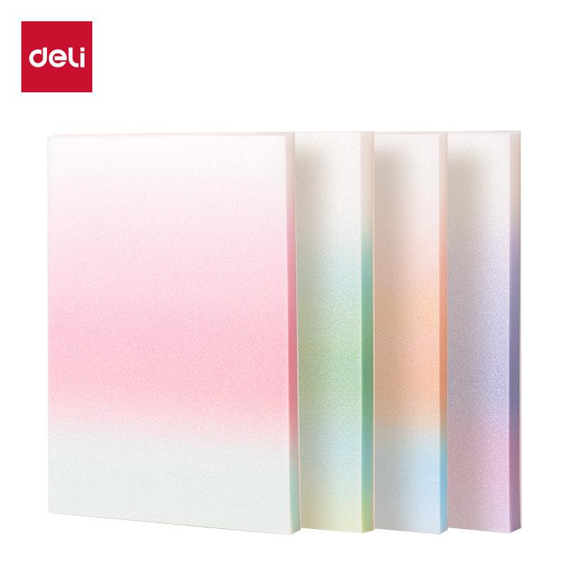 Deli BT405/BT406 Gradient Writable Sticky Notes, 50 Sheets, Film-Type, for Students and Offices, Pepsi Theme