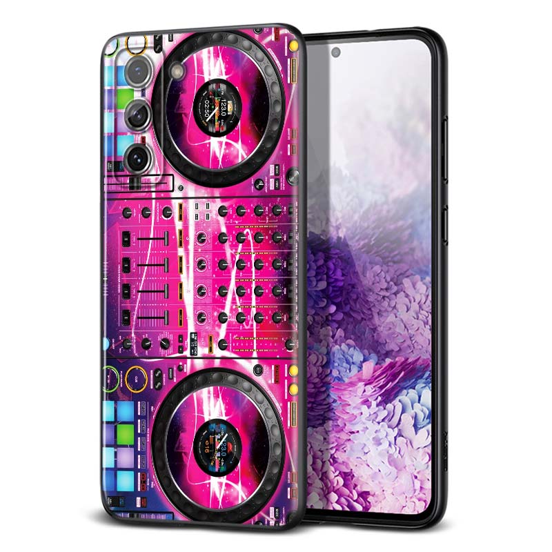 DJ Music Retro pentru Samsung Galaxy S21 Ultra Plus Note 20 10 9 8 S10 S9 S8 S7 S6 Edge Plus Husa neagra pentru telefon