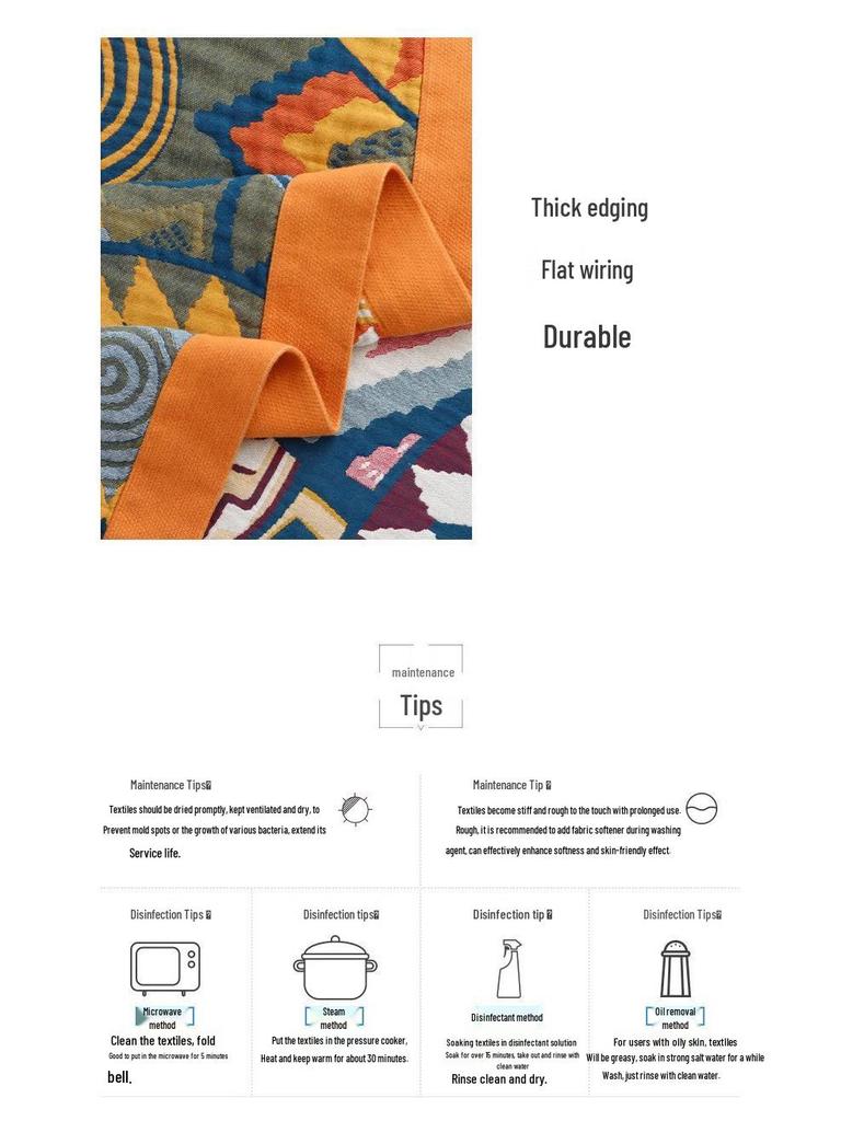 Minimalist Gauze Cotton Blanket and Towel – Lightweight Summer Quilt for Single/Double Beds