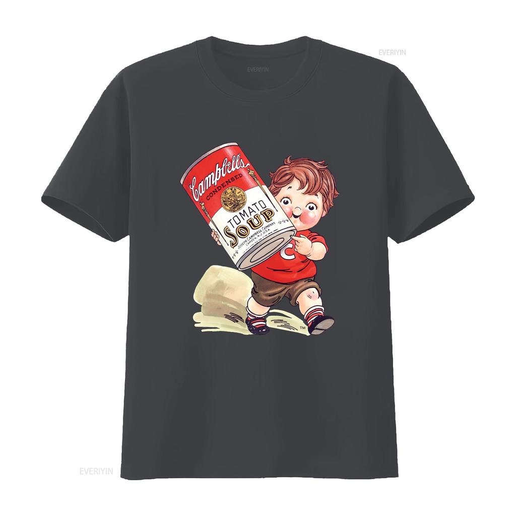 Campbell Suppe Kinderessen Maskottchen T-Shirt vintage Gewaschen Grafik Bequem Stilvoll Dehnbar Weich Herren Designer Kleidung Lässig