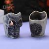 Halloween Skull Candle Light Decoration Spooky Skeleton Statue Tabletop Decor for Outdoor Yard Graveyard Halloween Party Supplies