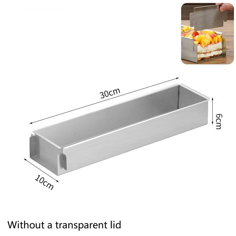Tiramisu Mold, Rectangular Stainless Steel Display Box, Cake Base Tray S