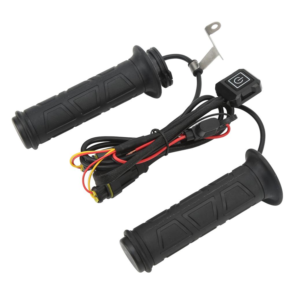 Motorcycle Heated Hand Grip 3 Levels Temperature Adjustment Electric Hand Grips for 22mm Pipe Diameter Motorbike DC12V