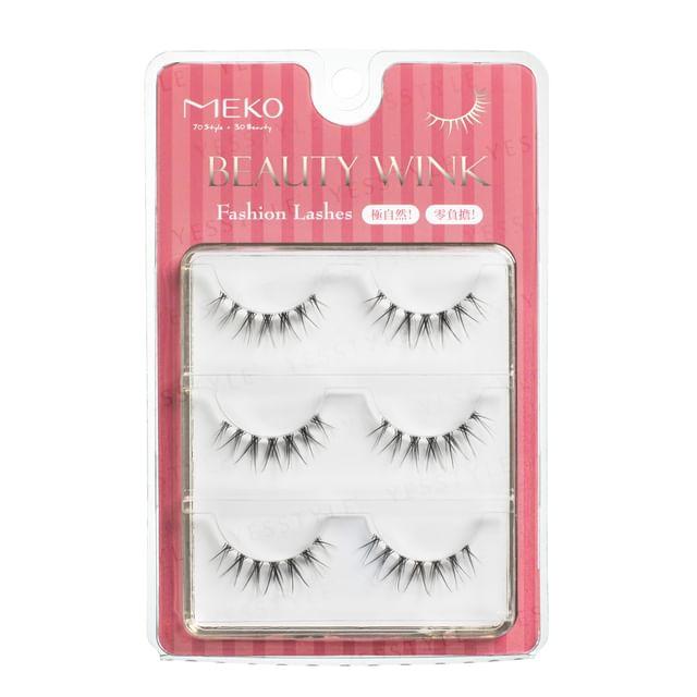 MEKO - Beauty Wink Fashion Lashes I-024 Long Style 3 Pairs