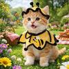 Cartoon Elastic Pet Knitted Hat Comfortable Warm Dog Scarfs Bee Shaped Cat Collar Photo Props