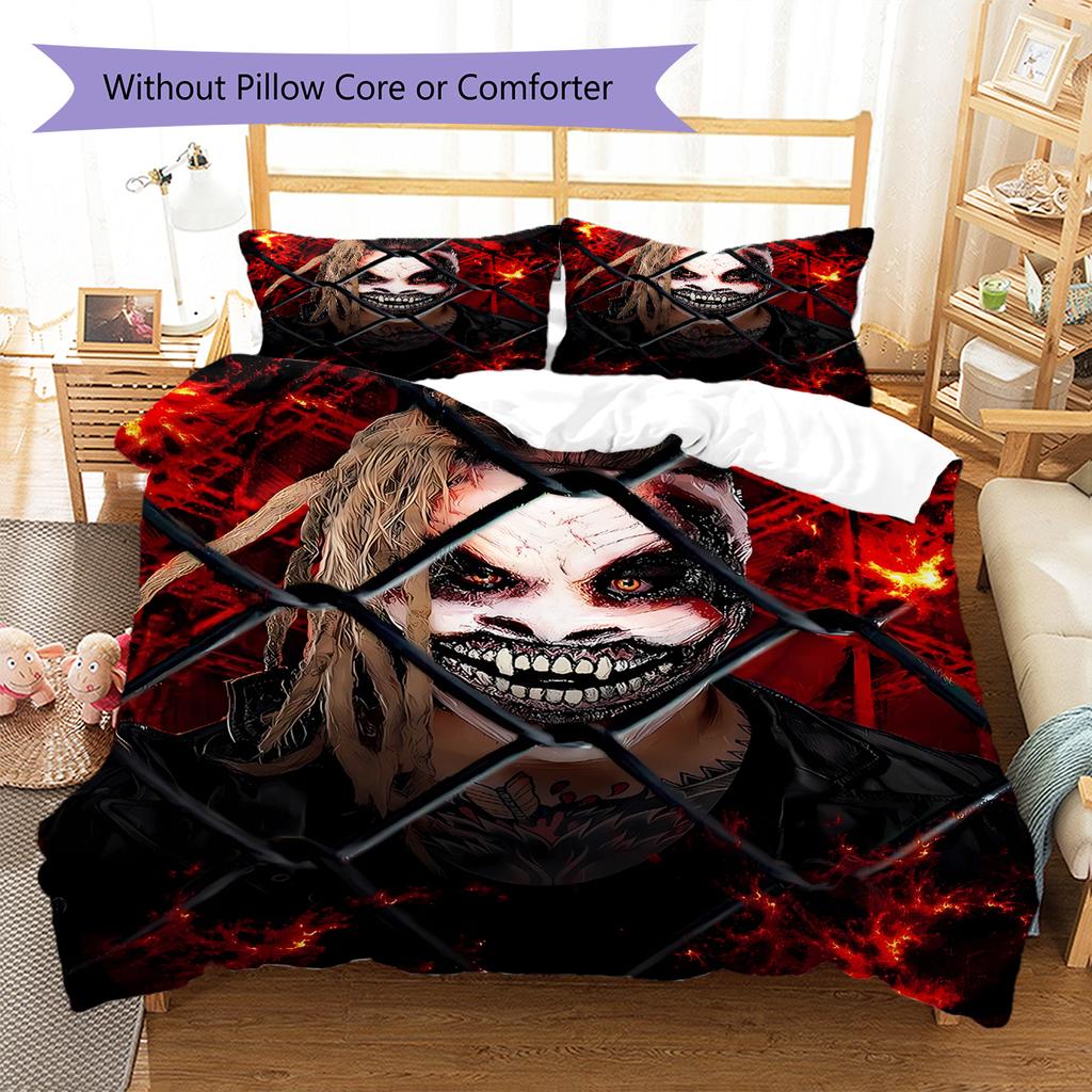 Bray Wyatt,WWE Pattern Bedding,Quilt Set Quilt Cover Pillowcase Home Birthday Gift (1 * duvet cover + 2 * pillowcase, without core)