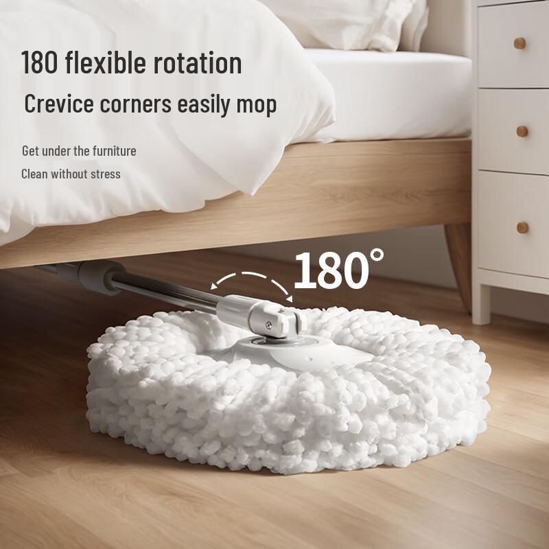 Hao Xi Fu Dual-Drive Spin Mop System with Stainless Steel Basket