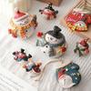Decorazione Natalizia Ornamento Festa Casa Tavolo Finestra Espositore Ornamento Pupazzo di Neve Babbo Natale Figure 1pz