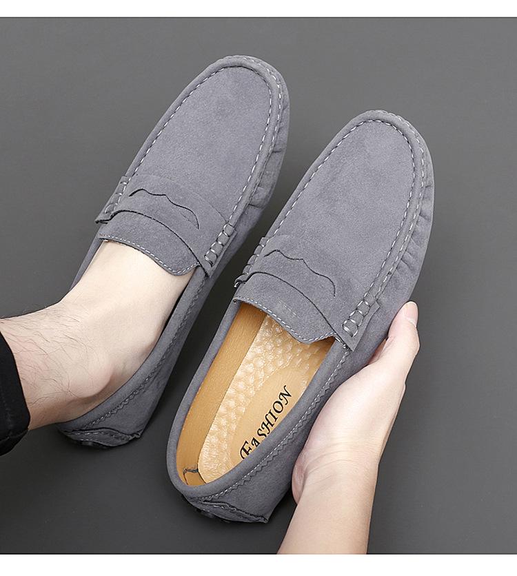 Men's Suede Hand-Stitched Driving Shoes with Soft Soles