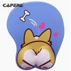 Cartoon Cute Girl 3D Silicone Mouse Pad with Wrist Rest for Office & Esports