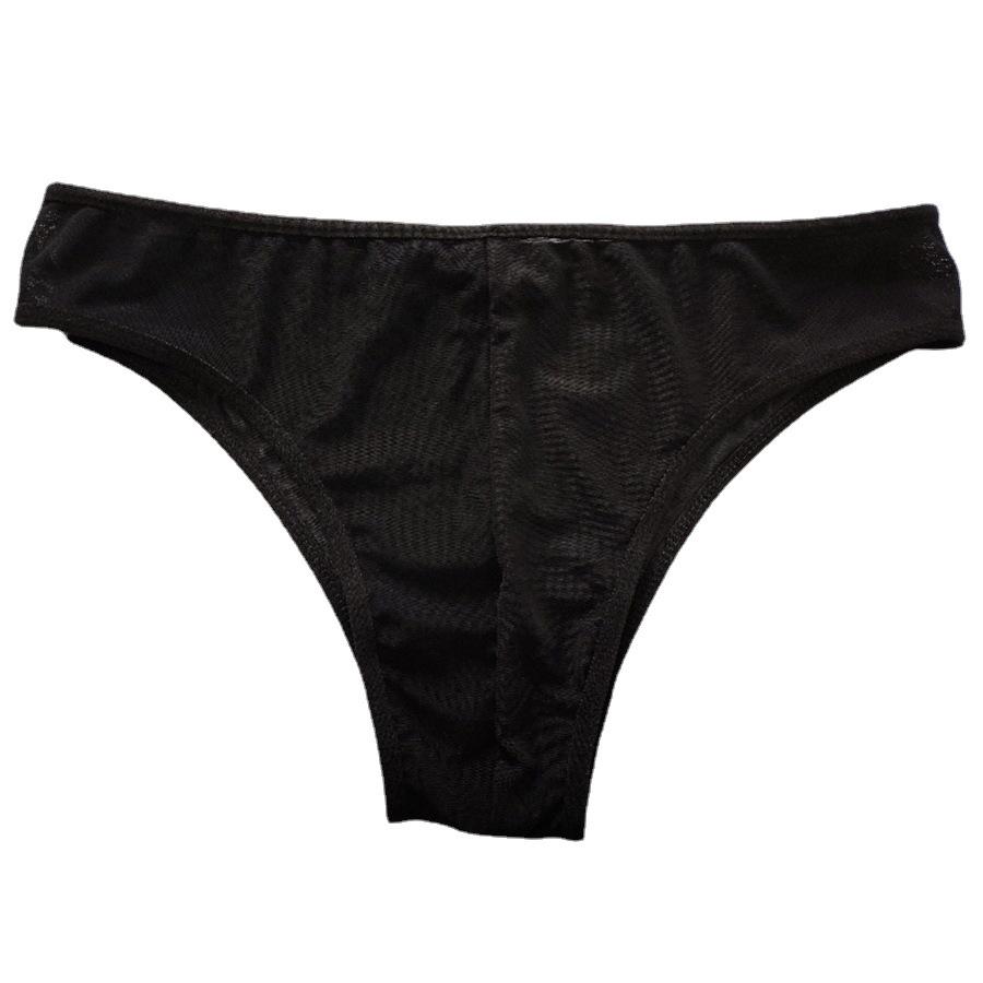 Lenjerie Sexy Unisex din Plasă: Chiloți transparenți din plasă de pește mărimi mari în negru, alb, roz, mov