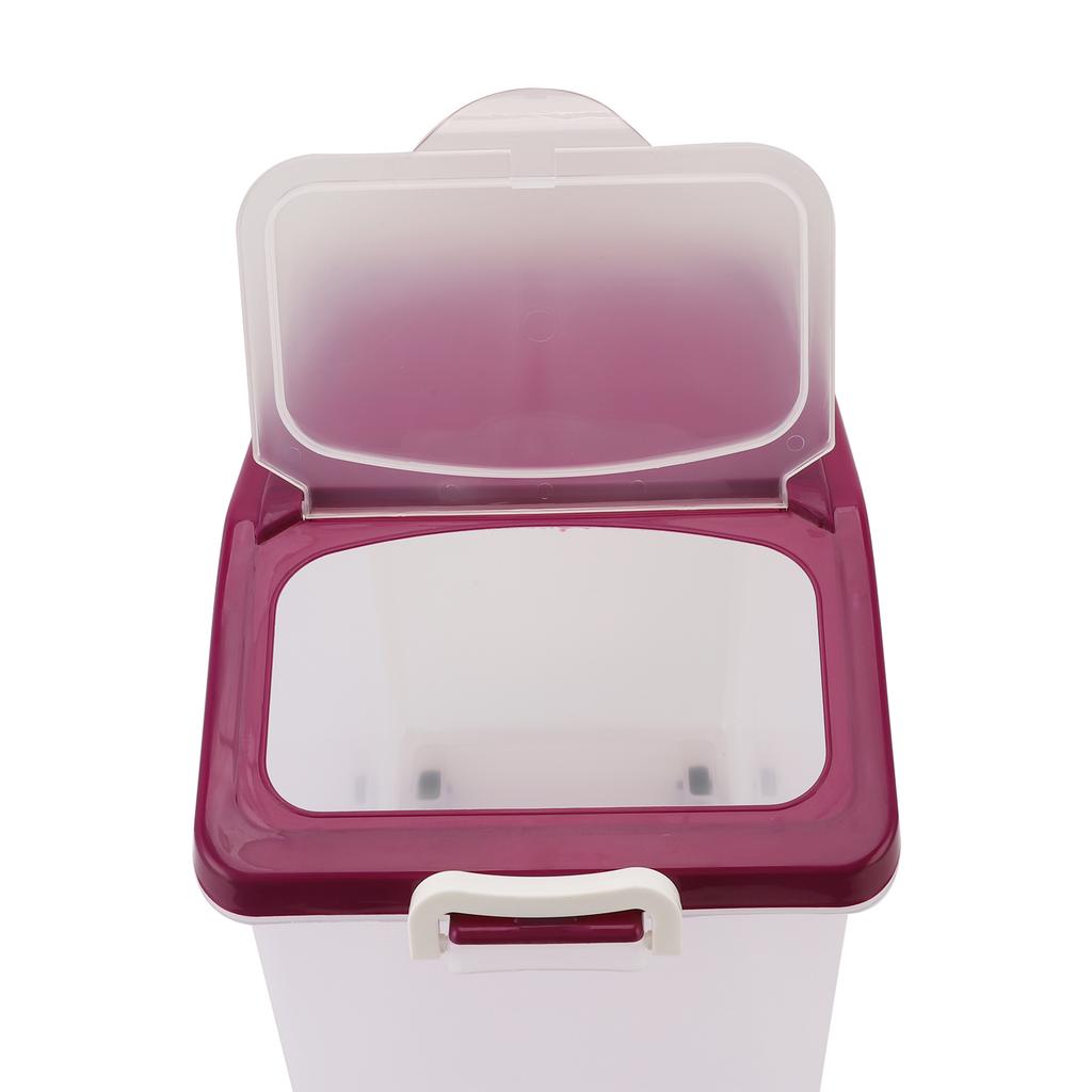 Rice Container PP Sealed Clear Rice Dispenser Flour Storage Bin with Cup for Kitchen Grain Dry Food Pet Food