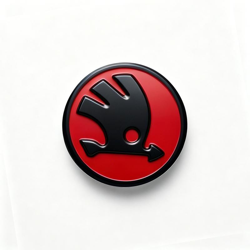 1Pcs 43mm Car Steering Wheel Emblem Sticker Skoda Logo Auto Interior Decal Badge For Skoda Octavia Superb Rapid Kamiq Karoq Kodiaq