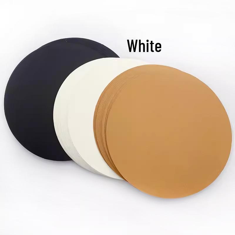 Runde Kraftpapier Skizzen- und Buntstiftzeichenblätter - 250g Schwarzer und Weißer Karton für Kindergartenbasteln