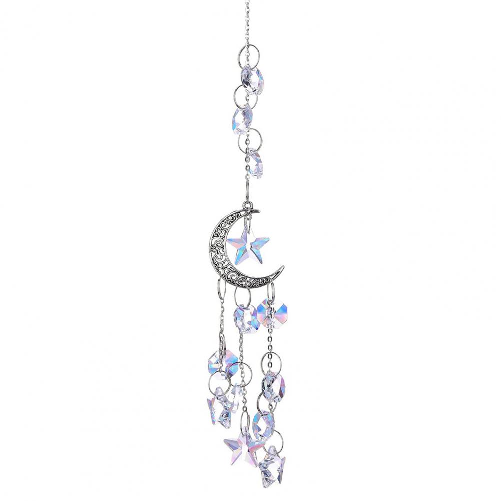 

Suncatcher Decor Faux Crystal Hanging Decor Portable Bright-colored Attractive Aesthetic Glitter Prism Pendant білий