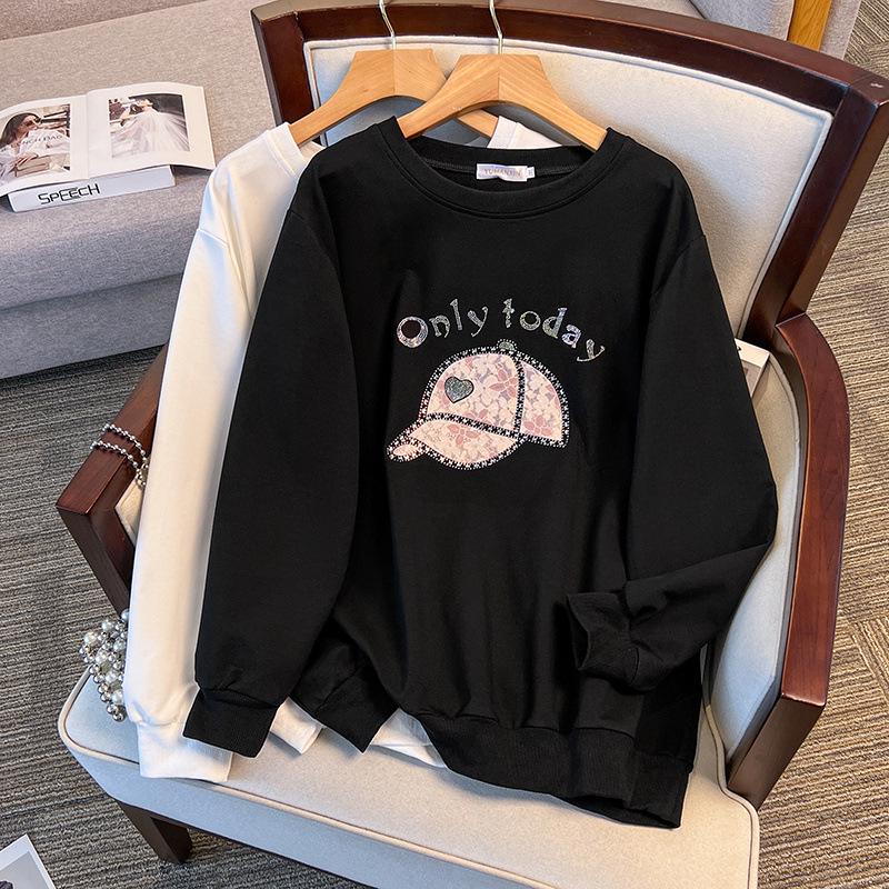 

Осенняя толстовка большого размера, 200/350 Цзинь, 300 Цзинь Свободный крой, Размеры груди 150/160-6056 5XL