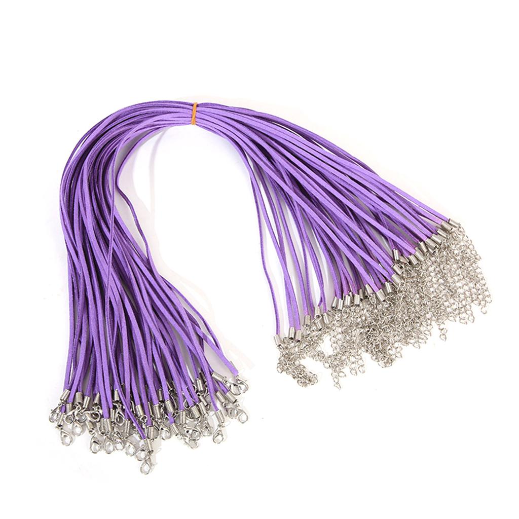 Adjustable Clasp Suedes Rope Lightweight Velvets Cord Chain Lobster Clasp String Cord for Jewelry Necklace Making