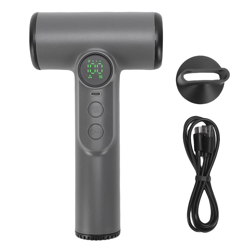 Kabelloser Haartrockner 200W 15600mAh USB Wiederaufladbar Kalt Heißluft Tragbarer Haarfön für Reisen Camping