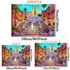 2000/1000/1314/520pcs Jigsaw Puzzle - Family Fun Adult Puzzle with Vibrant Cityscape Design, Portable Cuboid DIY Art Decor, Hi