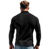 Casual Men's Polo Shirt Solid Color Button Long Sleeve T-shirts Business Tee Sweatshirts Clothing Stretch Breathable