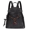 Johnature Genuine Leather Backpack Women Bag Vintage Animal Prints Embossing Leisure Large Capacity Outdoor Travel Bags