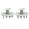 2pcs Silicone Hair Washing Scalp Massager Itch Relief Dandruff Removal Gray Shampoo Brush for Men Women