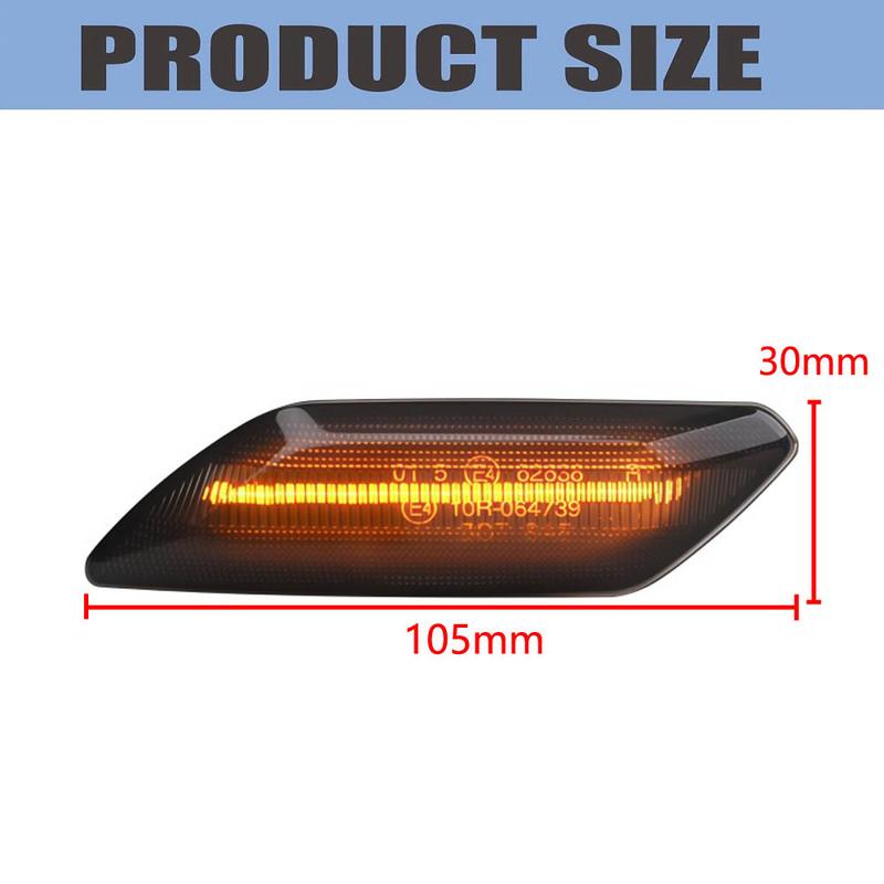 2PCS Led Dynamic Side Marker Turn Signal Light For Dacia Sandero Stepway MK3 -2025 261662708R 261612750R