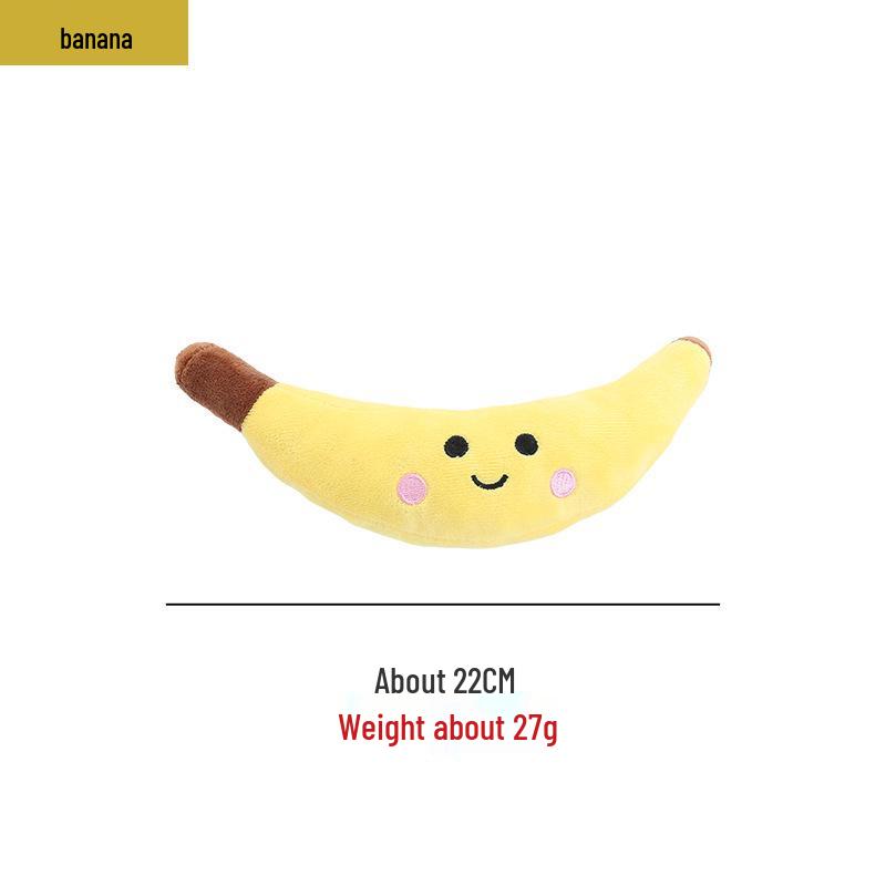 Plüsch-Quietschspielzeug für Haustiere in Gemüse- und Obstform für Hunde