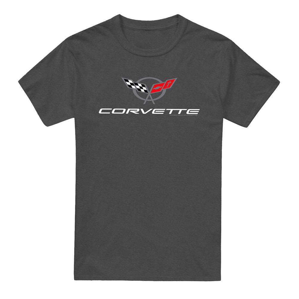 Chevrolet Unisex Adult Corvette Modern Emblem Heather T-Shirt