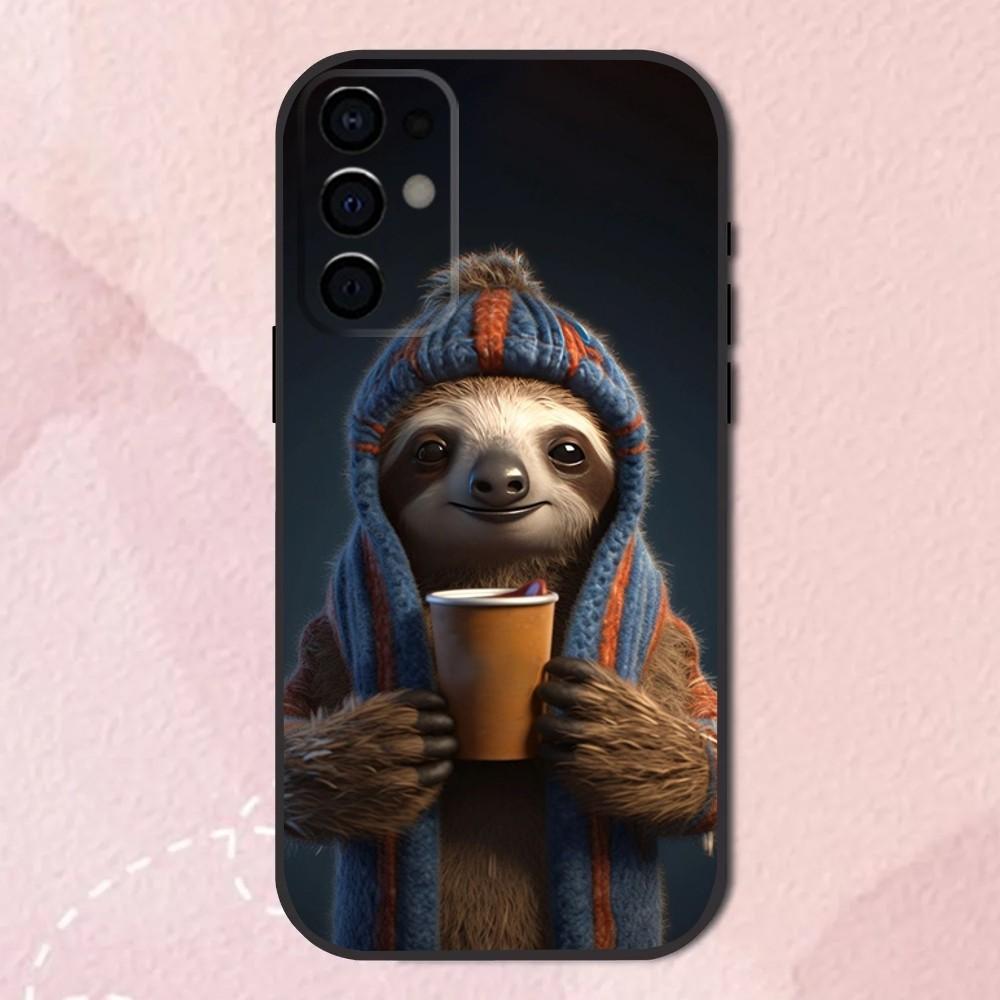 

Animal Cute Sloth Phone Case For Samsung S24,S21,S22,S23,S30,Ultra,S20,Plus,Fe,Lite,Note,10,9,5G Black Soft Shell Samsung S205G