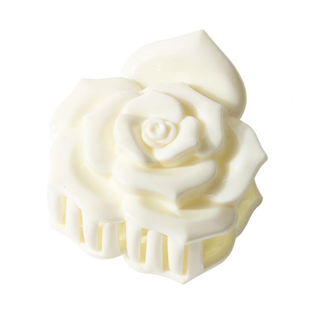 

Женская заколка-краб для волос в виде цветка розы с 3D-зажимом, противоскользящие зубцы, заколка для головы, большая заколка-краб для волос в виде акулы, аксессуары для волос белый