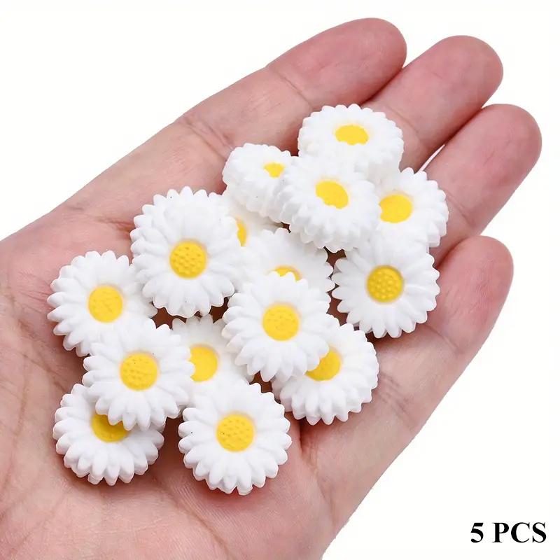 5/15PCS Multi-color Daisy Silicone Beads, 20mm, Suitable for DIY Pen Bead Bracelets, Necklaces, Keychain Accessories, Etc