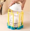 Retractable Desktop Bowl Holder Kitchen Organizer Plastic Drain Water Cup Shelf Cabinet Dishes Storage Rack Plate Storage Tool