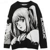 Herren Hip Hop Streetwear Harajuku Pullover Vintage Japanischer Stil Anime Mädchen Gestrickt 2026 Baumwolle Pullover Pullover Herren