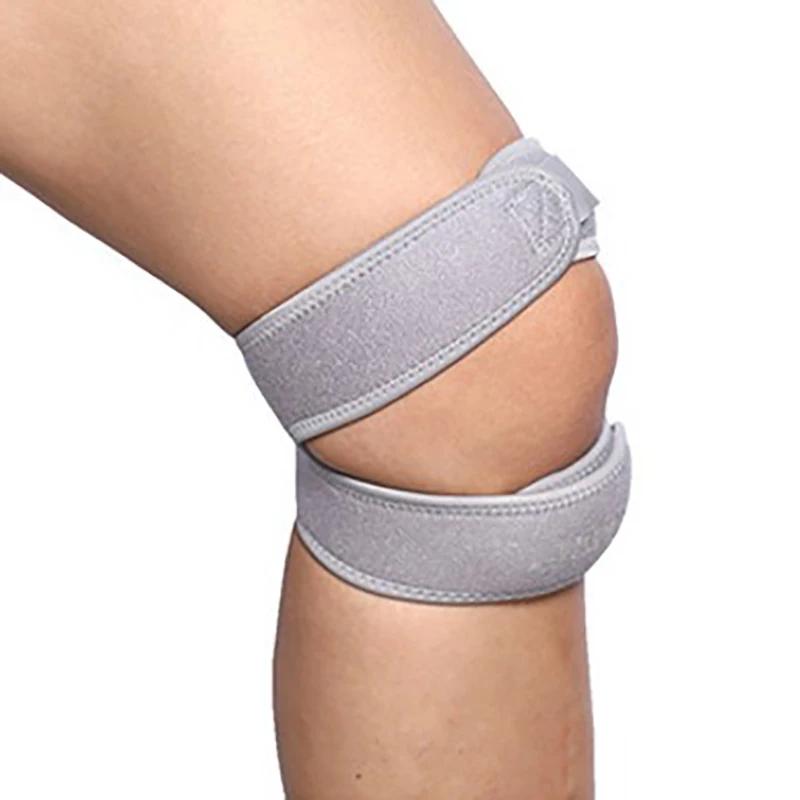 1PCS Adjustable Sports Kneepad Double Patellar Knee Patella Tendon Support Strap Brace Pad ProtectorOpen Knee Wrap Strap Band