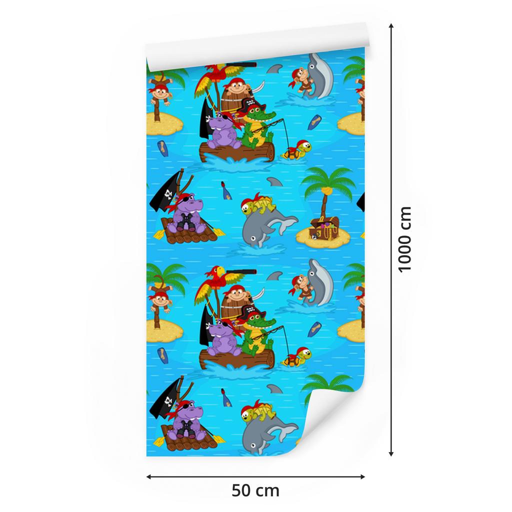 Pirates wallpaper for living room and bedroom 50x1000