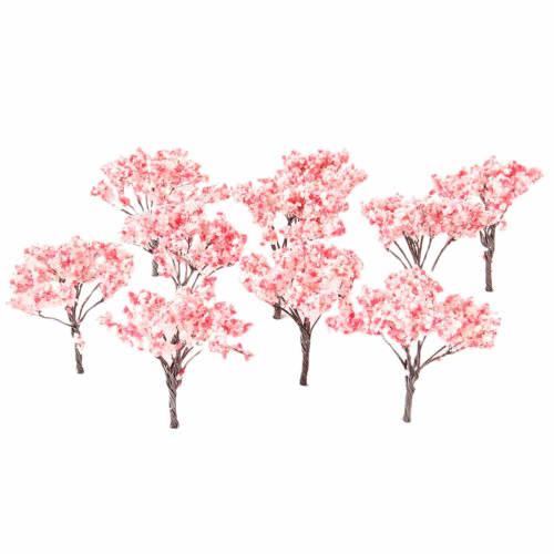 20-Piece Cherry Tree Diorama, Pink Flowers, Model Trees, Potted Plants, Landscapes, Wire, Architectural Models, Scenery Collection, OO HO Scale, 6.5cm