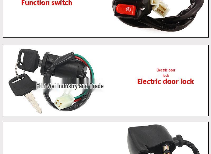 Off-Road Motorcycle Wiring Harness & Magnetic Coil Switch for 50-125CC ATV/Quad