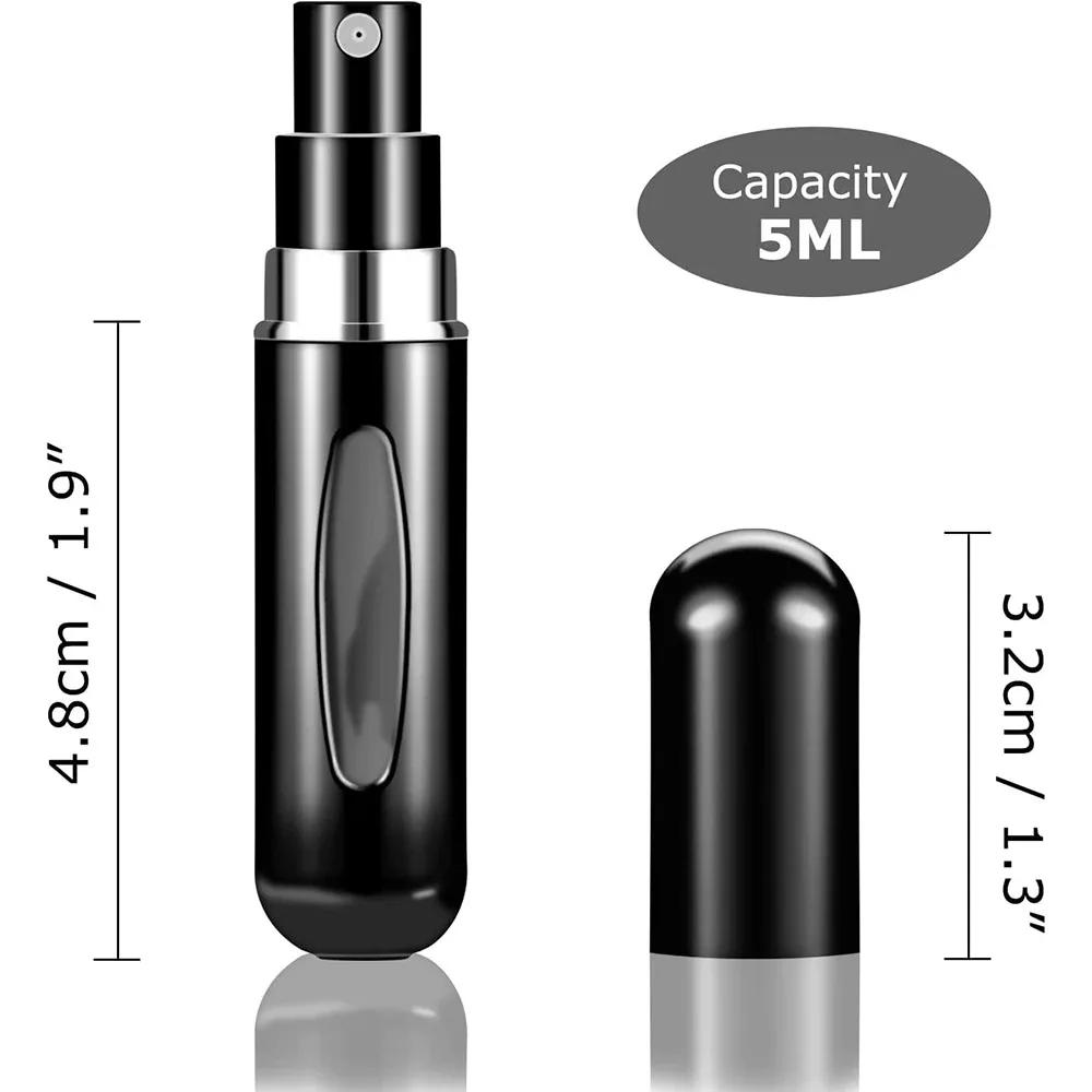 1/5/10PCS 5ml Portable Perfume Atomizer Mini Perfume Bottle Sample Spray Bottle Dispenser Cosmetic Travel Container