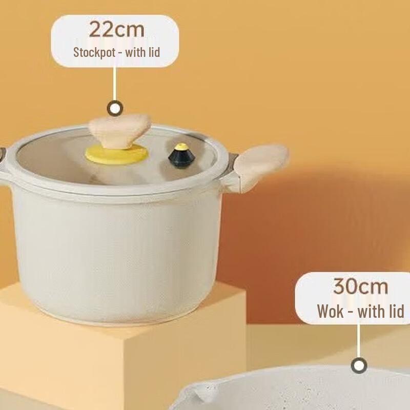 COOKER KING Набор сковородок с плоским дном для жарки и стир-фрая