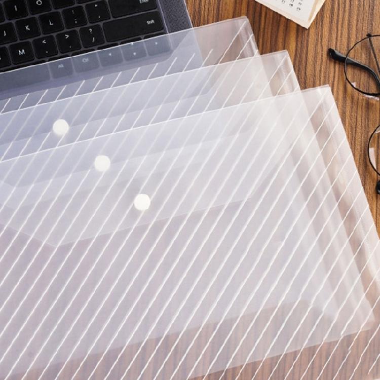 Secure Snap Closure Plastic Document Holders A4 Size Waterproof File Folders Document Wallet For School Office Use