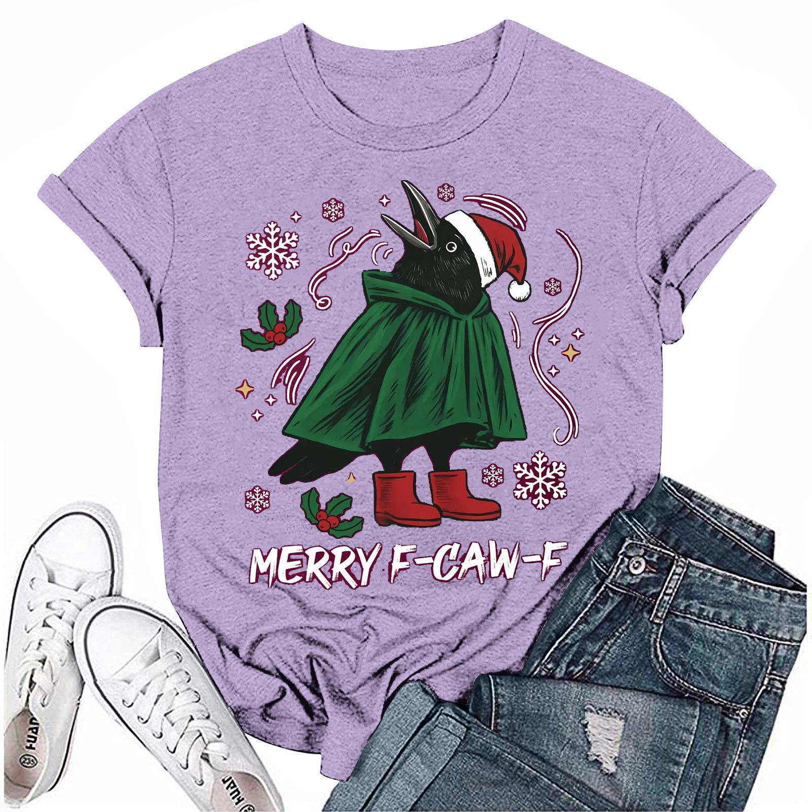 

Женский топ с круглым вырезом и короткими рукавами с 2D-принтом M