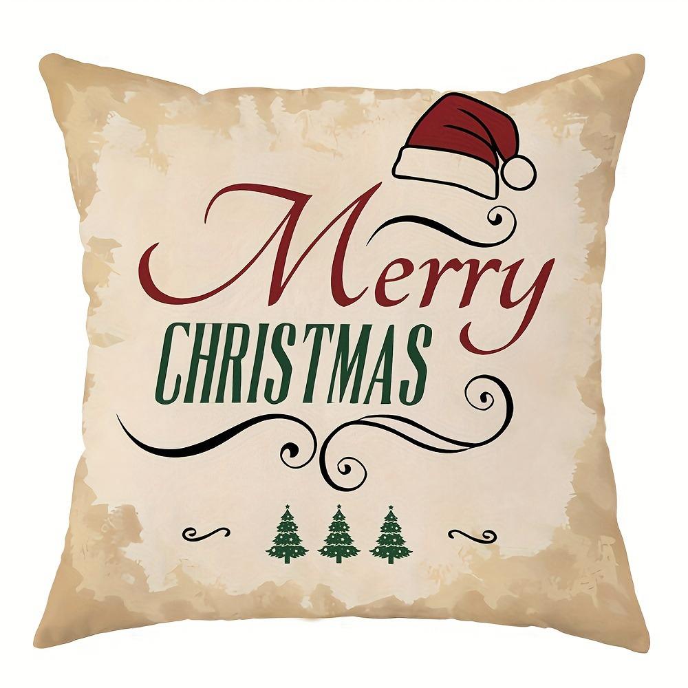 Christmas Day party decoration pillowcase retro style suitable for home room living room sofa cushion cover 45x45cm