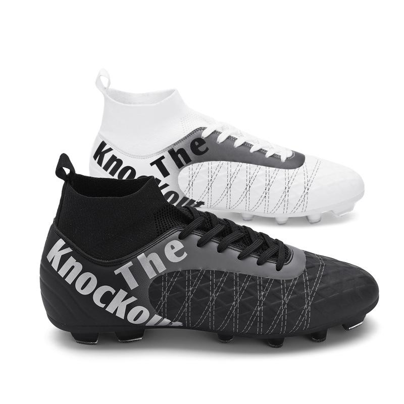 505 Football Shoes Children Boys Girls Teenagers With A High Top Flying Weave HG Long Nails FG Broken TF Flat Leather Surface Suitable Sports