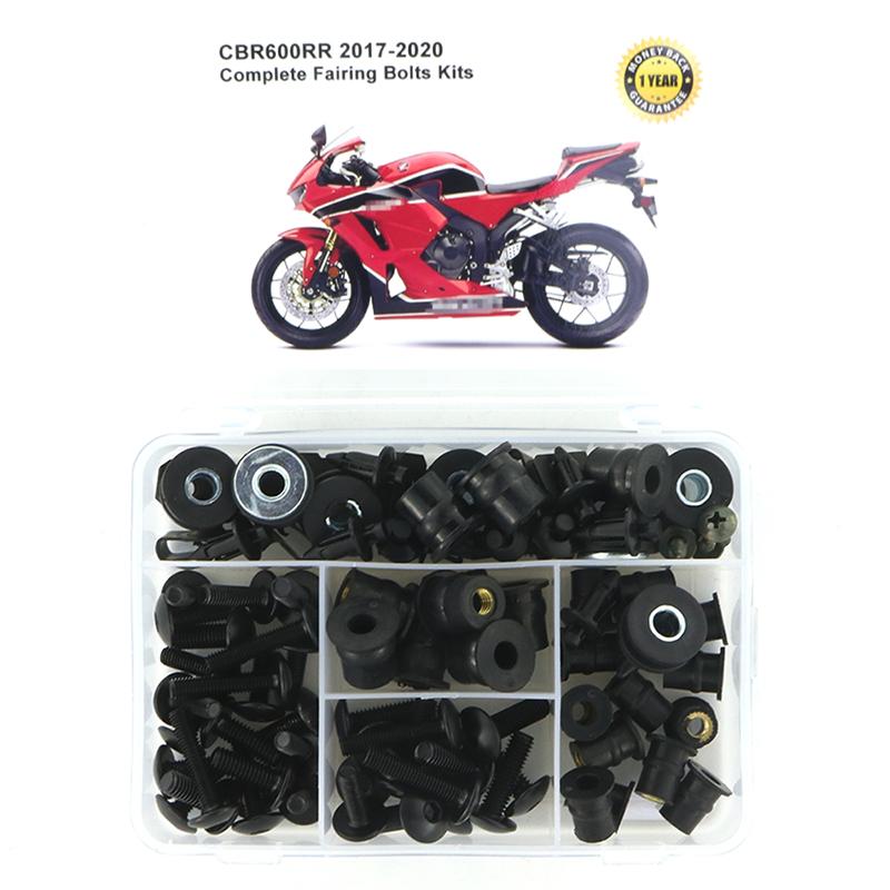 Fit For Honda CBR600RR 2017 2018 -2024 Complete Full Fairing Bolts Kit Clips Speed Nuts Bodywork Screws Cowling Bolts Steel