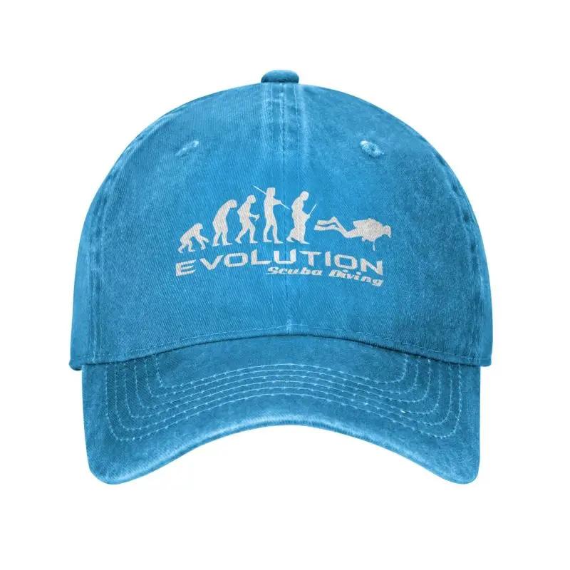 Evolution Of Scuba Diving Baseball Cap Women Men Breathable Funny Underwater Dive Diver Gift Dad Hat Sun Protection