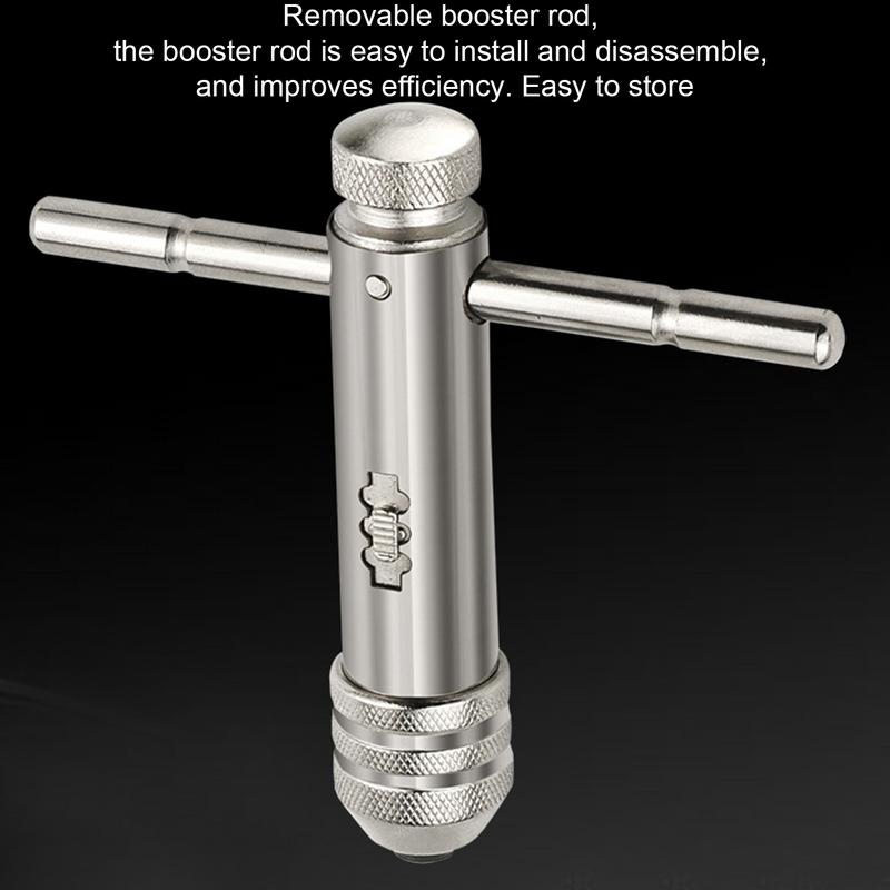 T Handle Ratchet Flexible Ratcheting T Handle Tap Wrench Handle Ratchet Tap Wrench Multipurpose Ratchet Tap Handle for Thread
