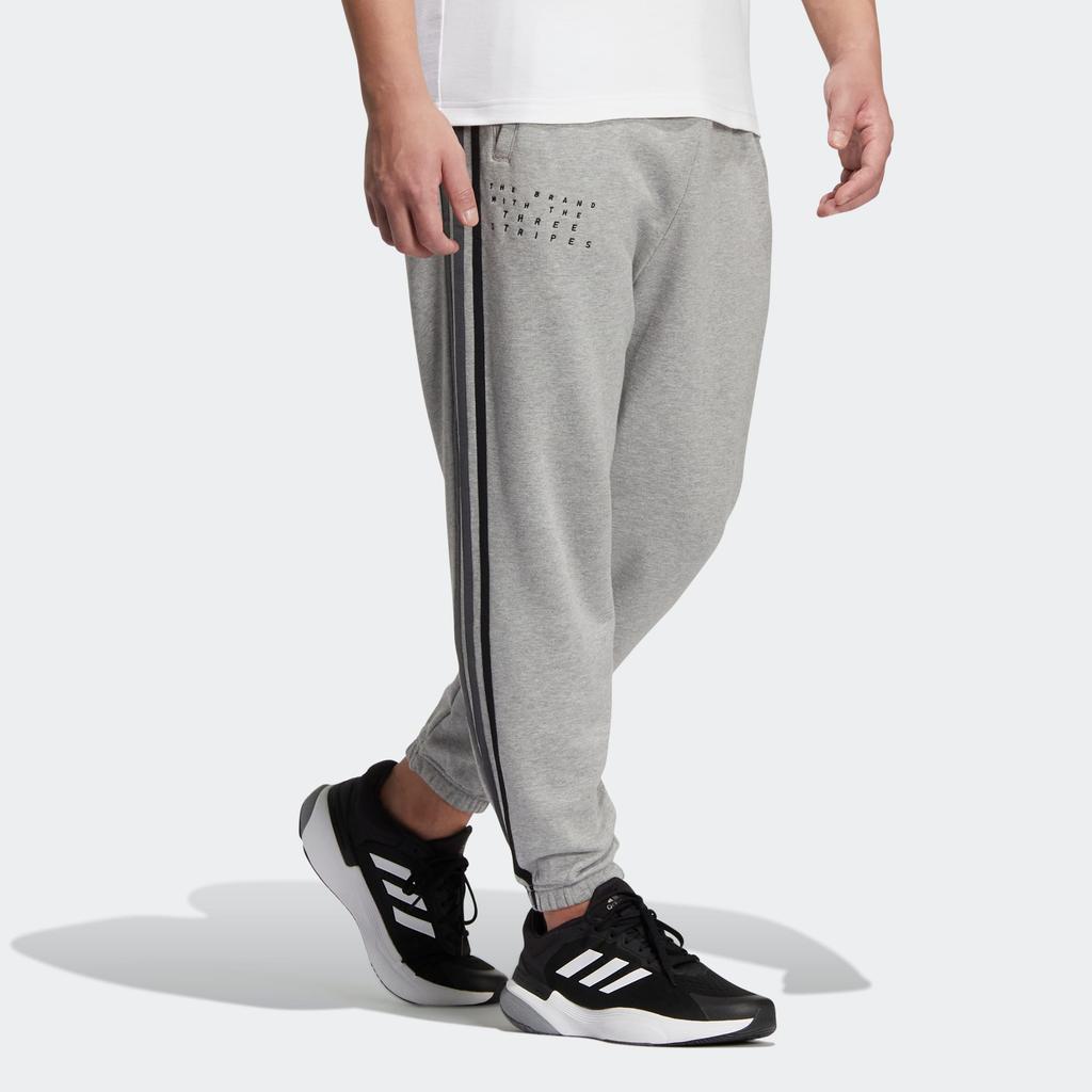 adidas Knitted Sweatpants Unisex Gray Moderate Cuffed Pants HP1430