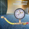 Pomya Pressure Gauge, Nitrogen Measurement Compression Gauge, Suitable for R134a, R22, R407C, and R410A Refrigeration Equipment