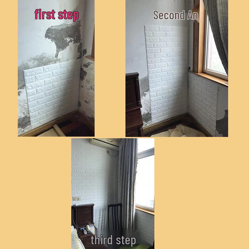 3D Soundproof XPE Foam Wall Sticker: Waterproof, Anti-collision, Soft Self-adhesive for Children's Rooms & Kindergartens